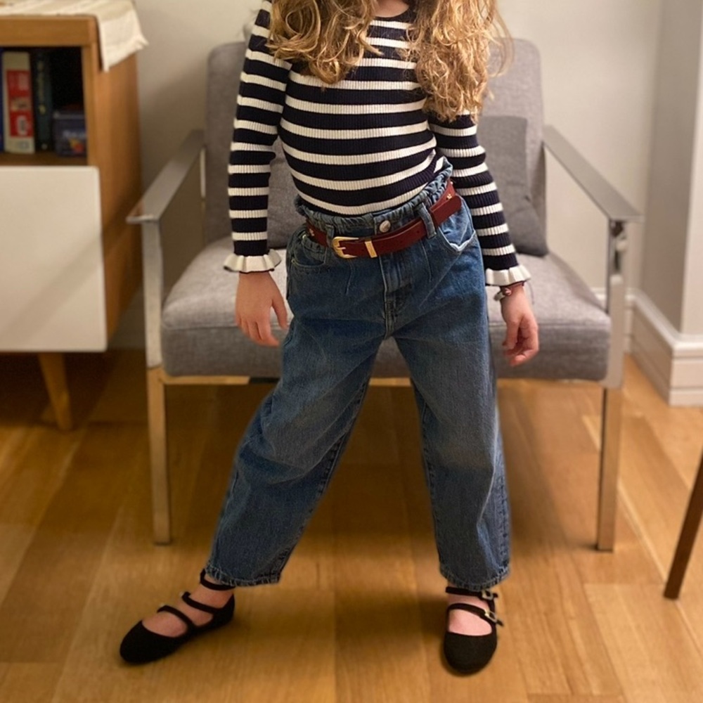 ZARA paper bag waisted relax fit jeans! Size 6